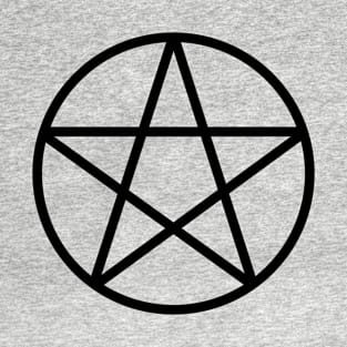 Pagan Wiccan Cheeky Witch® Black Pentacle T-Shirt